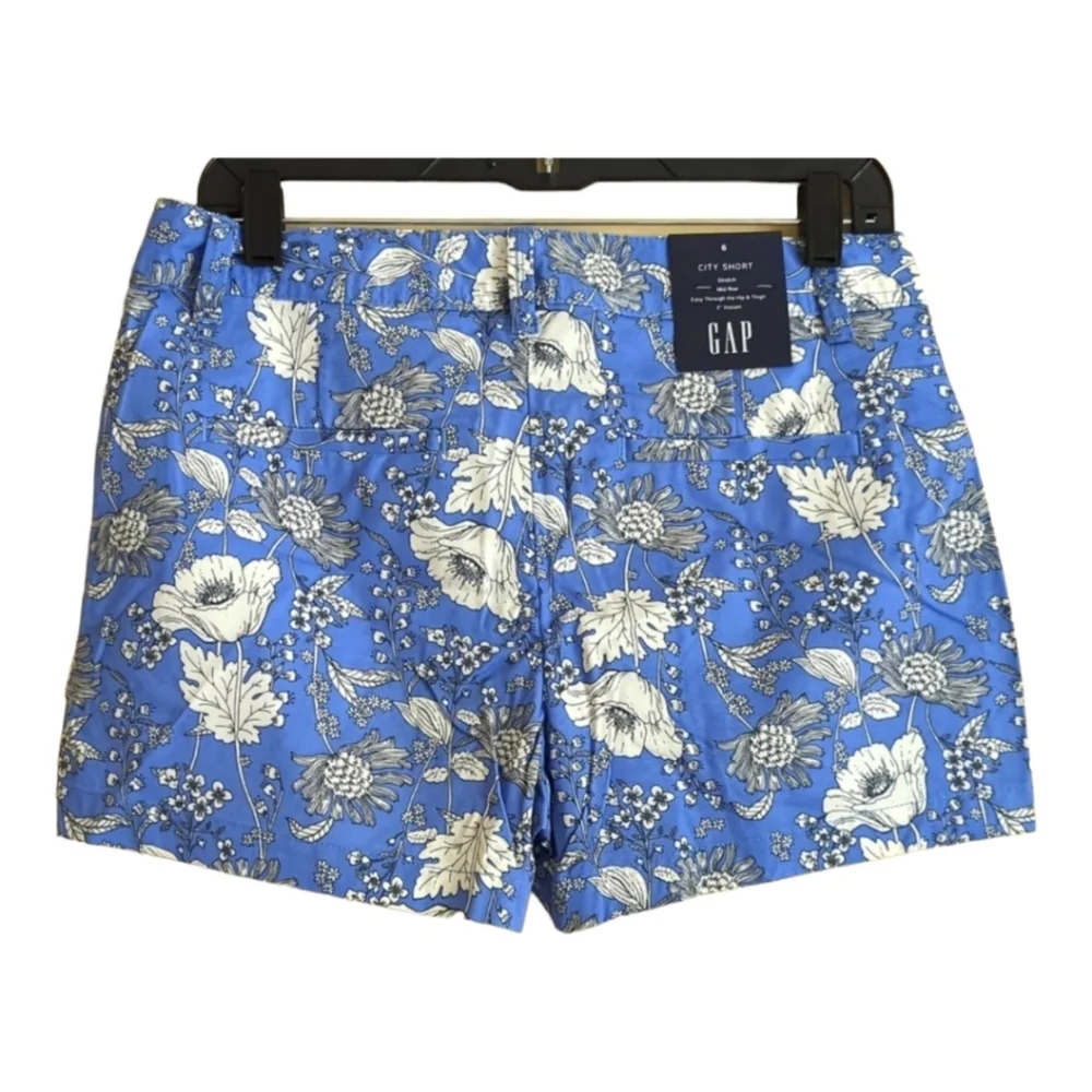 Gap‎ Blue & White Floral City Shorts Sz 6